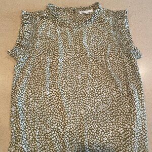 Green patterned tank top